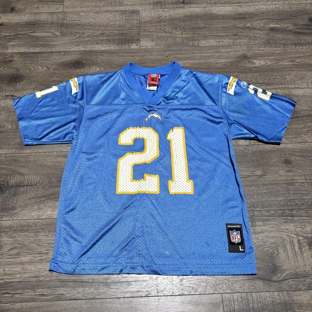 San Diego Chargers Jersey Boys Large Blue NFL Football Tomlinson 21 Reebok